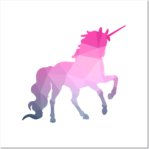 Abstract Unicorn Pink Wall Art by Shawnsonart